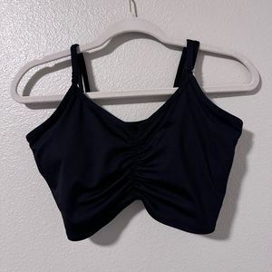 PINK Ultimate Ruched-Front Lightly Lined Sports Bra